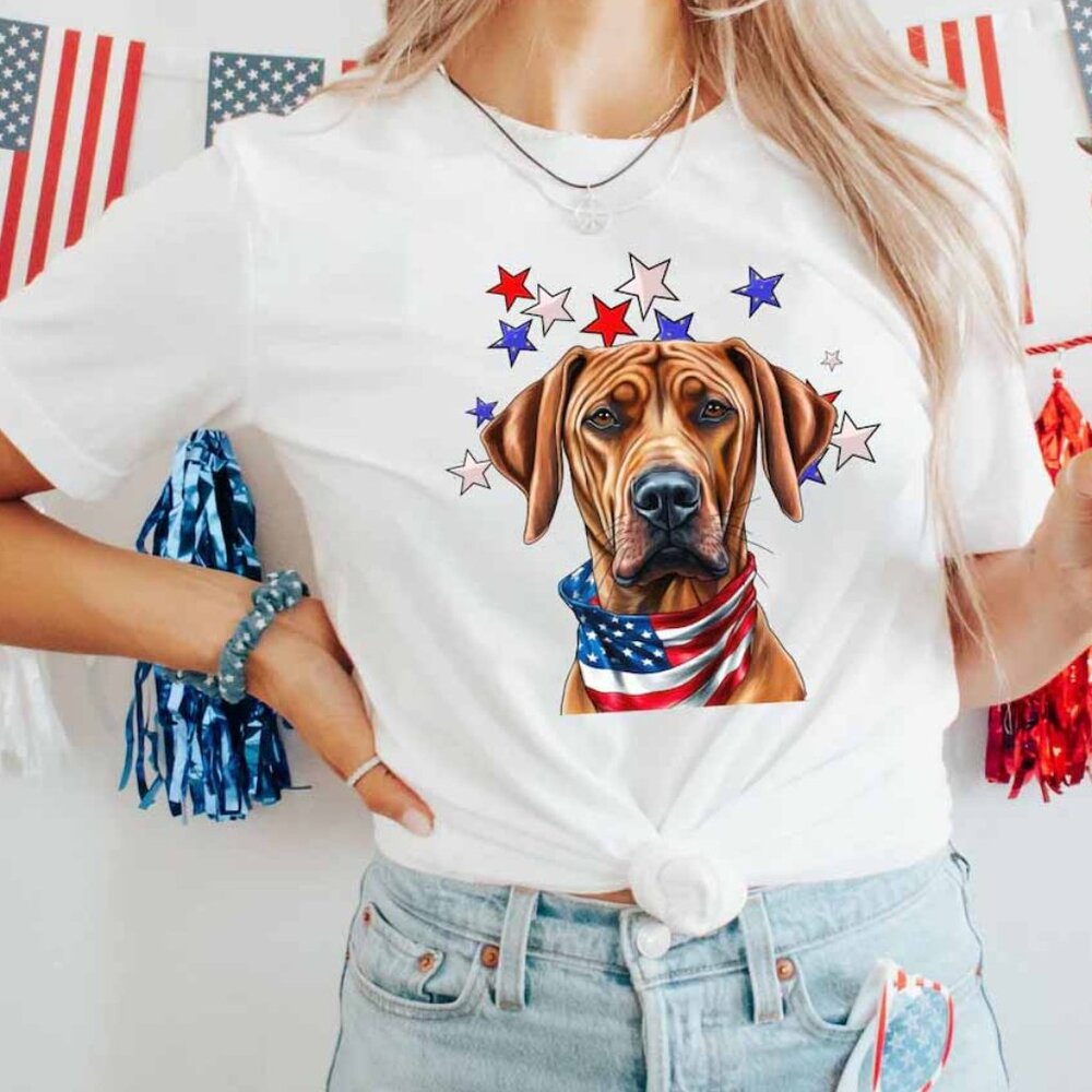 Dog Shirt 4th of July Shirts for Family Fourth of July Dog Mom Dog Dad Tee Shirt